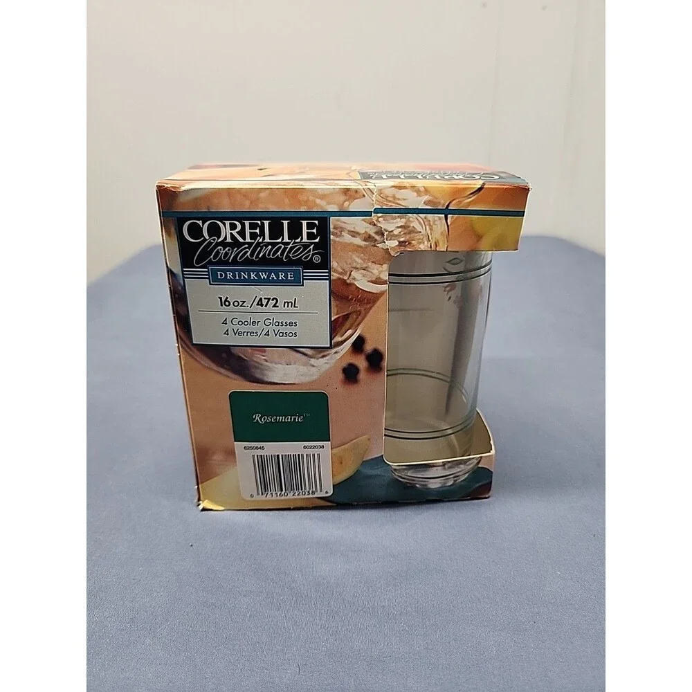 Corelle Coordinates Drinkware Rosemarie Cooler Glasses 16oz Set Of 4 Made In The